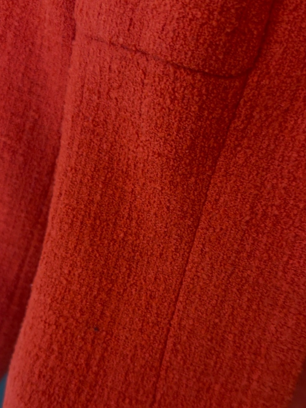 Vintage CHANEL 1996 Orange Tweed Blazer with Gold Buttons - Picture 6 of 16